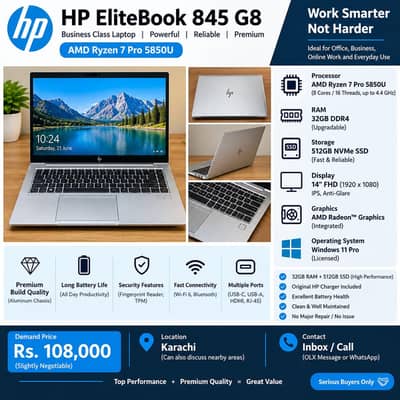 HP Elitebook 845 G8 Ryzen 7 pro 5850