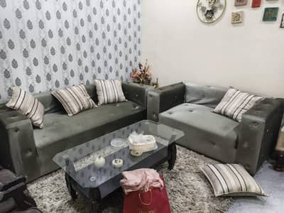elegant 3+2 seater  pistachio green sofa set.