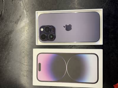 Apple iPhone 14 Pro not pta with box 84 bh whatsapp 03400812323