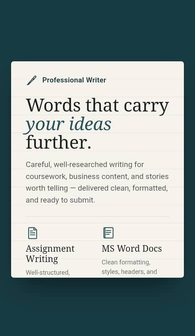 MS Word/Content Writing/Story and Essay Writing