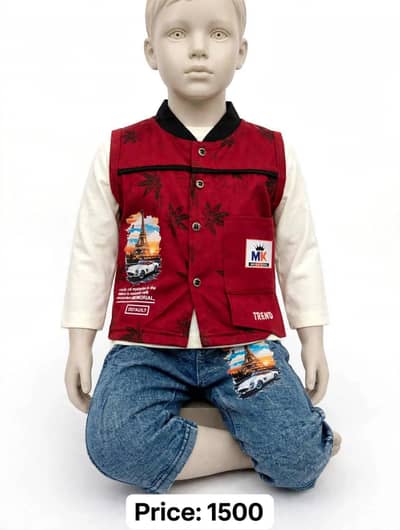 : Baby Baba Mickey Mouse 3 Piece Warm Suit - Red