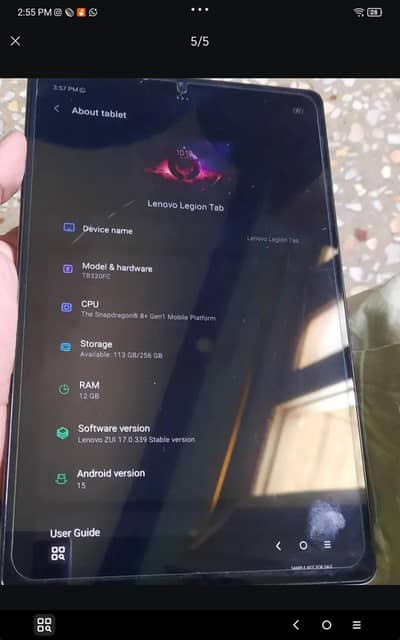 Lenovo legion tablet urgent sell 12ram baki details tablet screen per