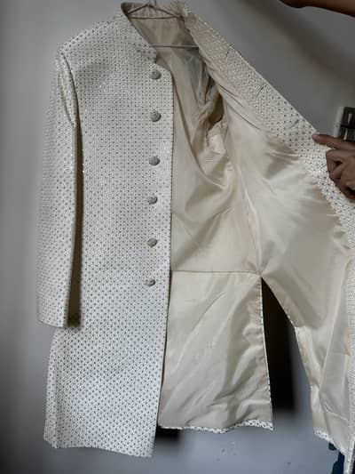 OFF WHITE SHERWANI FOR BOY 10-12 year
