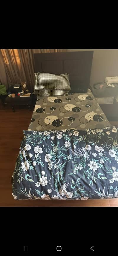 single bed and mattress