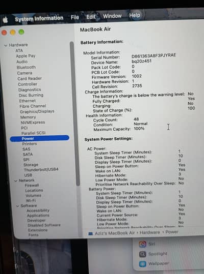 Macbook M1 air