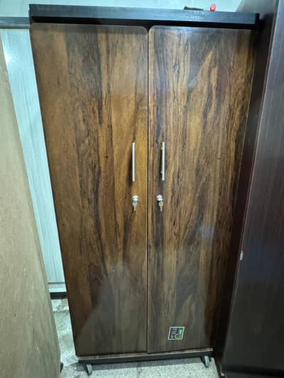 COMPACT 32" WARDROBE | DARK WOOD STORAGE ALMIRAH 