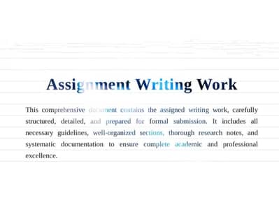 assignment writing