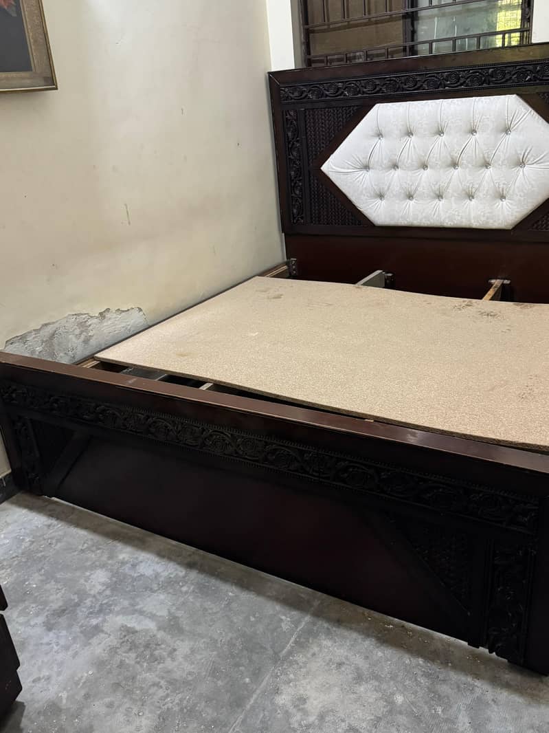 bed and side table 0