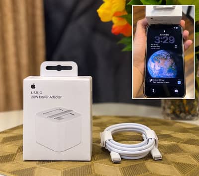 Original Apple 20W Charger seal pack + Original cable