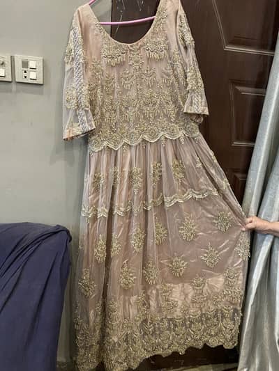 Long net maxi and blue man’s velvet shirts I