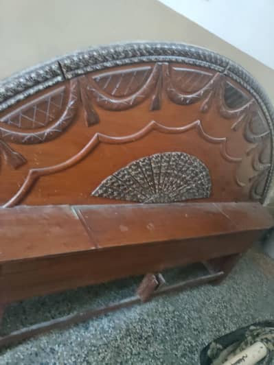 solid wooden bed