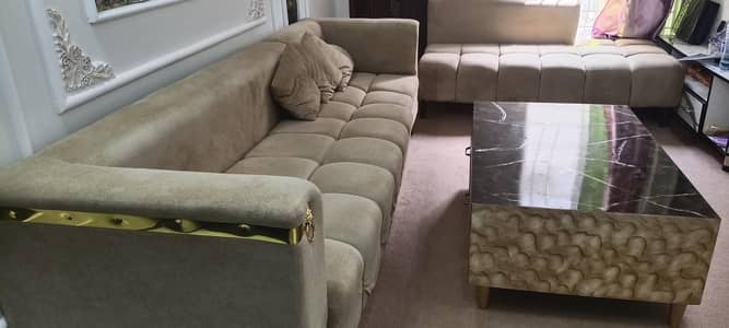 sofa bed / Golden sofa