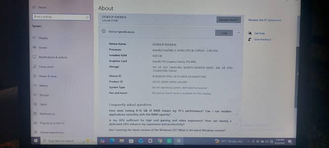 Dell Latitude E7440 i5 4th Gen | 8GB | 128GB SSD + 500GB HDD