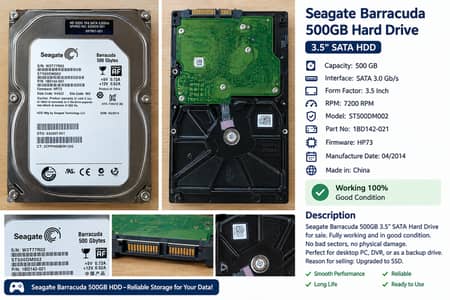 Seagate 500GB SATA Hard Drive HDD – Good Condition