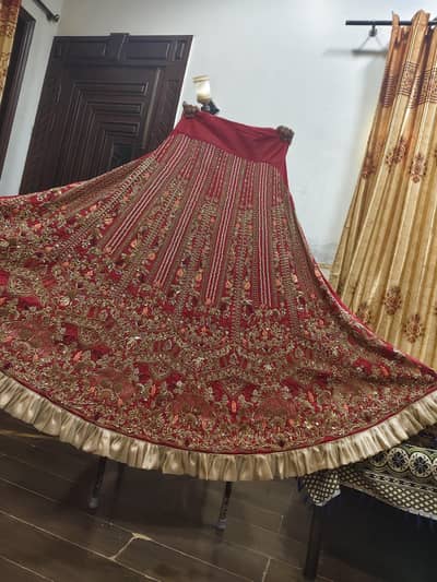 Bridal Lehenga red blood colour Lehenga Kurti Dupatta for all events