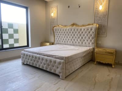 Sheesham Wood king size bed with size tables and dressing table