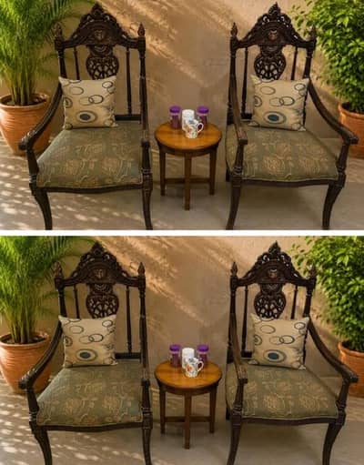 Pure shisham wood coffee chairs