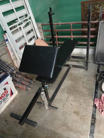 8in1 gym bench with barbell rod stand