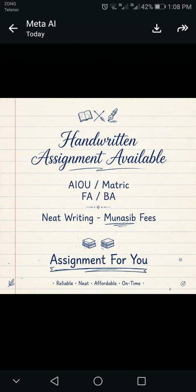 Assignment for you