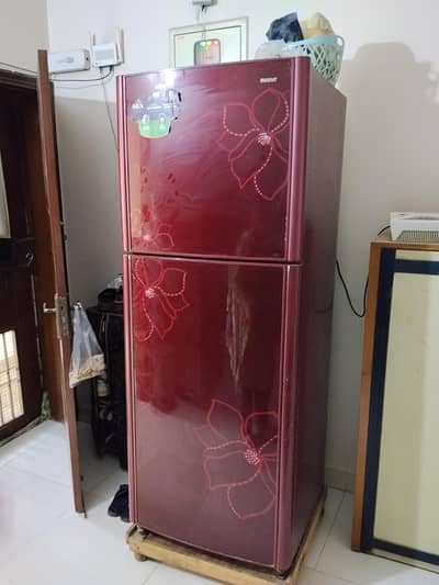 Good Condition bid size orient glass door refrigerator