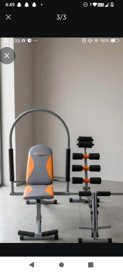 treadmill, six pack, abdomen bench, cross trainer full home gym