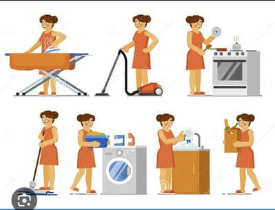 Female worker for hosue chores