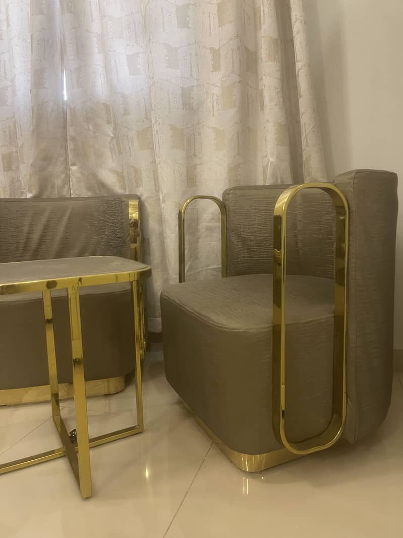 Coffee set ( 2 sofa 1 table ) 4