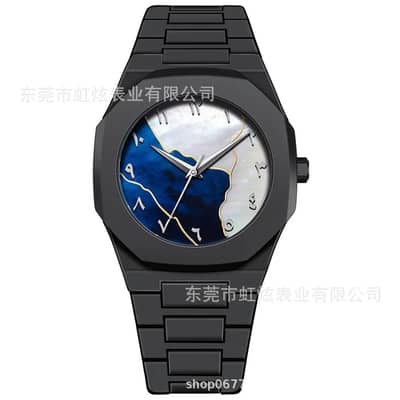 dopemine style black quartz watch