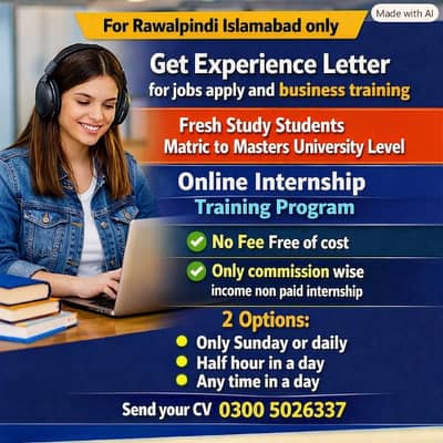 In Rawalpindi Internship Program for Students 03005026337 Whatsapp