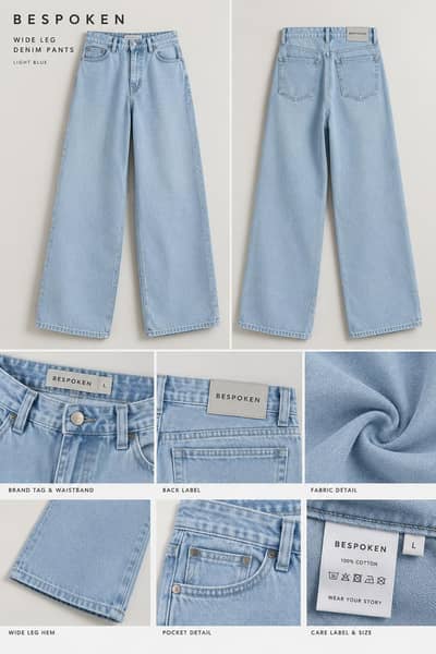 Bespoken Light Blue baggy/Wide-Leg jeans -32-35 waist Excellent