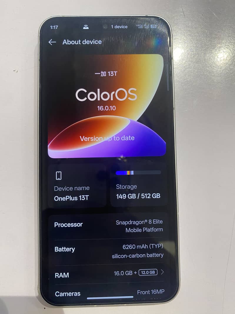 One Plus 13t 2
