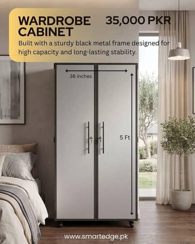Premium Metal Wardrobe Cabinet – 35,000 PKR