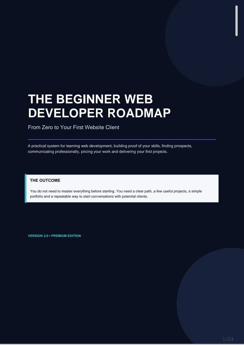 Web Development Roadmap Guide | Beginner Friendly PDF 0