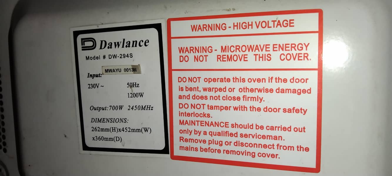 Dawlance Microwave 4