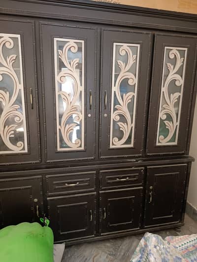 It is a wooden showcase