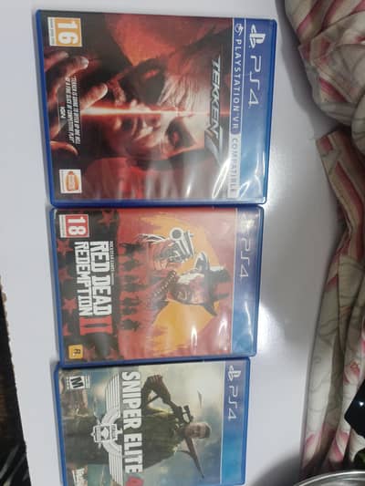 Rdr2 , Tekken 7, Sniper elite 4