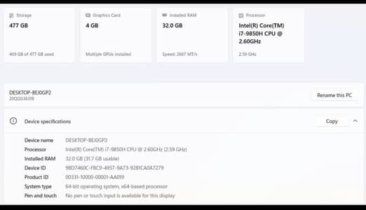 Lenovo ThinkPad P53 Mobile Workstation - 9th Gen Ci7