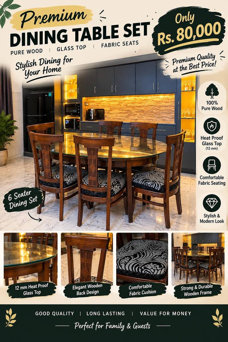 Dining Table set 6 seater 0