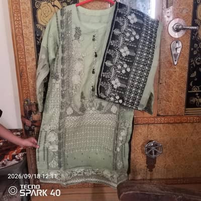 Brand New Mint Green 3 piece embroidered dress