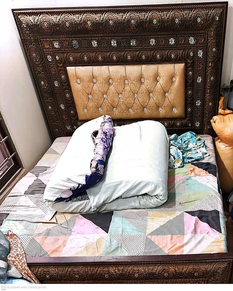 Beautiful Solid Wood Double Bed 1