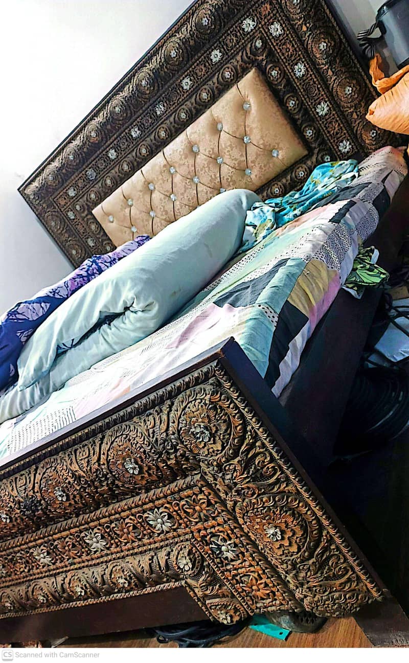 Beautiful Solid Wood Double Bed 2