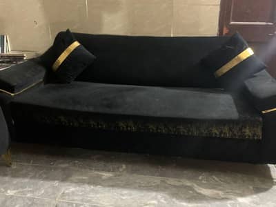new condition sofa set black big size