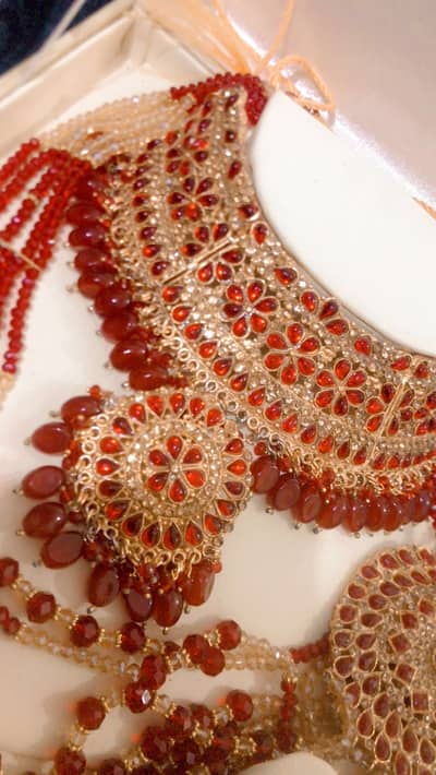 bridal artificial set mahroon