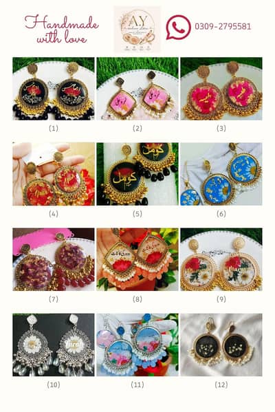 Resin Jhumka earrings
