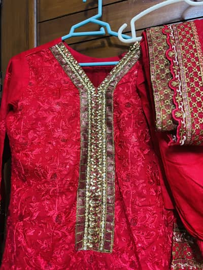 THREE PIECE RED DRESS