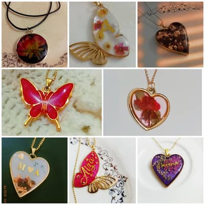 Resin Pendant for girls, Handmade pendant,Real flowers locket