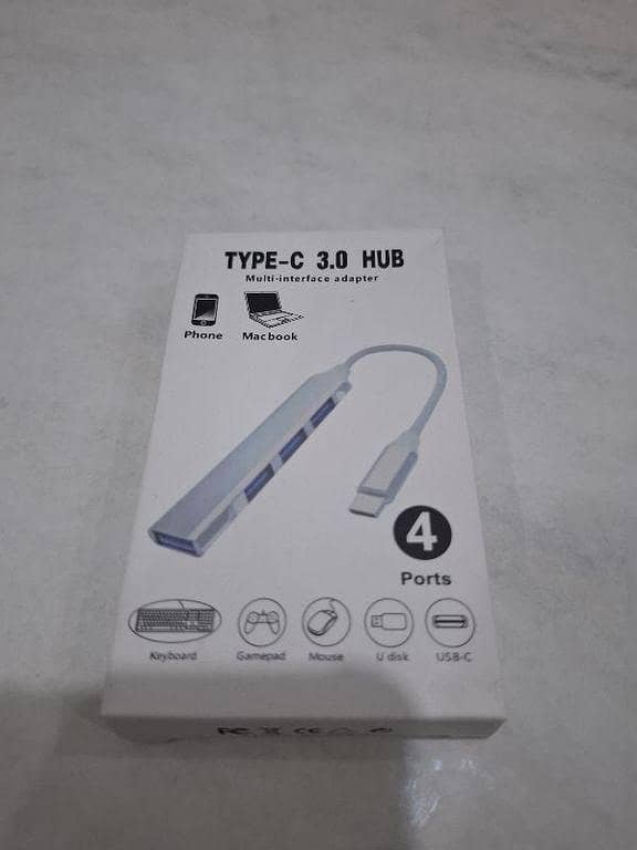 Tayp c hub 3.0 metal boddy TYPE C TO 4 USB Port HUB Type C 3.1 To USB HUB 4 PORT Press to skip carousel USB-C Hub Slim Type-C To Multi Ports USB Hub