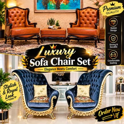 Luxury Royal Sofa Chair Set | Premium Quality & Stylish Design