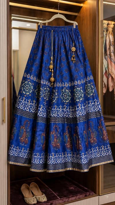 Beautiful chilli lehanga with blouse and duppata