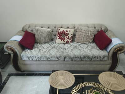 Elegant Luxury Sofa set | Wooden Finish | Excellent Condition